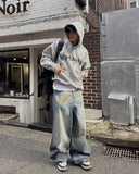 Mud wide denim pants