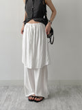 Wrinkle Wrap Layered Banding Pants