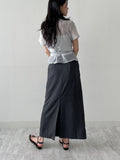 Blooming Wrap See-through Short Sleeve Blouse