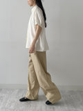 [Short Sleeve Version] Bob Tie Loose Fit Blouse