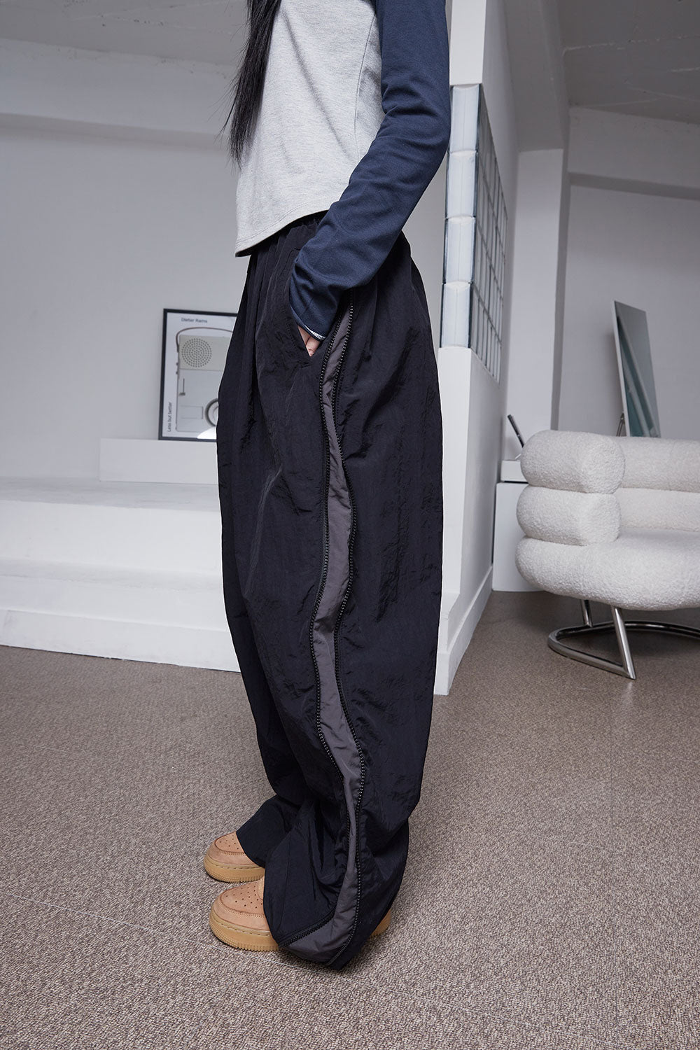 【COLOR iN ID】Nylon zipper open pants 00012_4445f120-14d4-4c76-9be7-