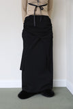 River Drop Shirring Long Skirt