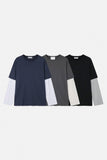 Waffle damage layered long sleeve