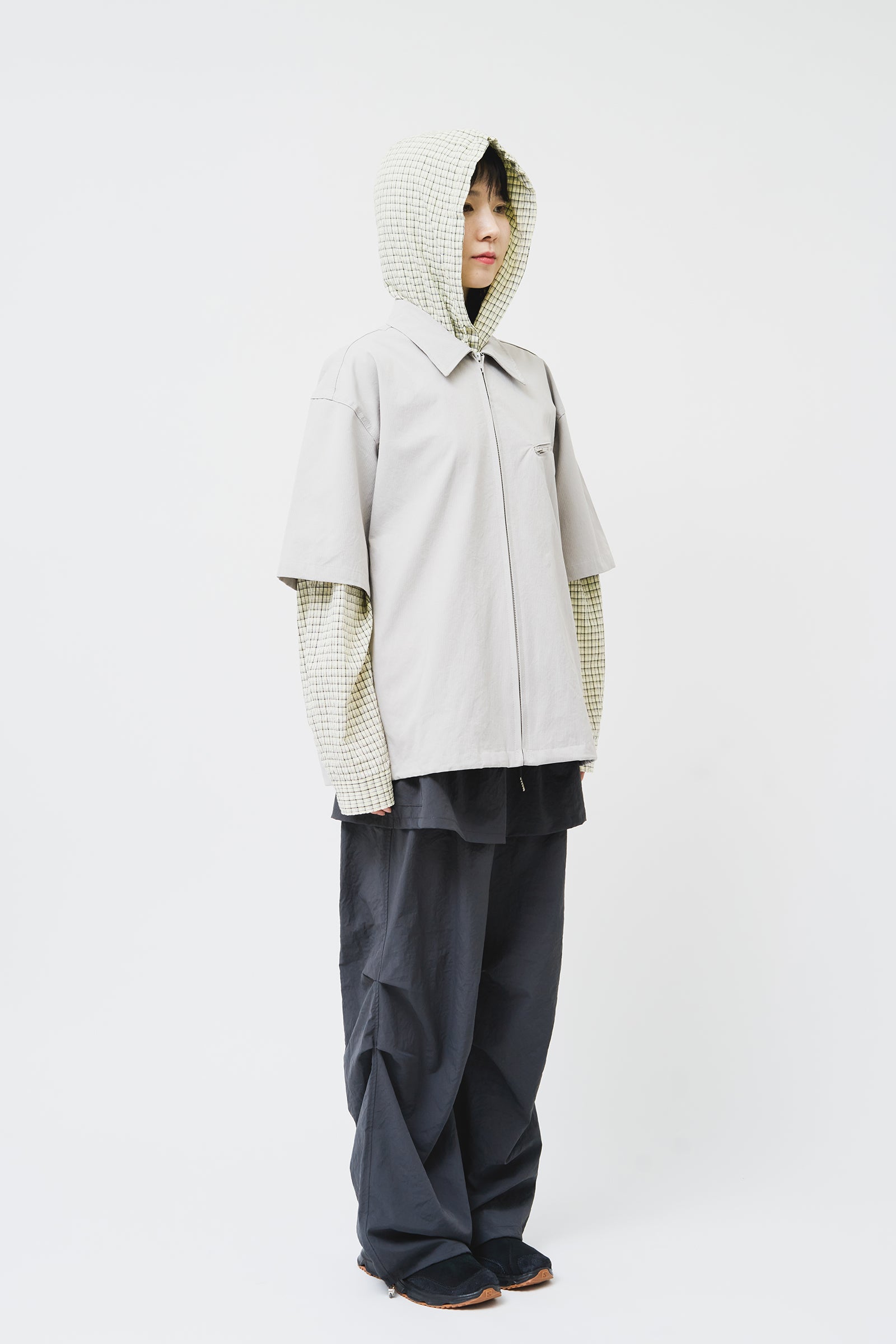 【HI FI FNK】Post Half Jacket HI FI FNK(ハイファイファンク) - ポスト半袖ジャケット / Post