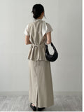 Momento Linen Long Skirt