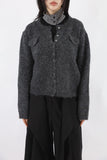 Snap mohair cardigan