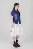 TIERED COTTON SKIRT