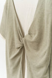 (W) Tie Linen Layered Top