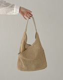 [summer] Unbalance Raffia Shoulder Bag