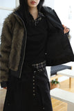 Paul Leather Line Fur Jacket