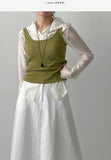 Dent High Neck Tencel See-Through Blouse