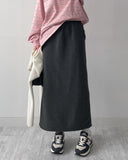 [Setup Available] Newdy Fleece Banding Long Skirt