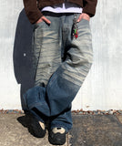 Multi Brush Washed Denim
