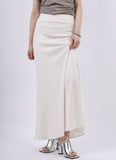 satin long skirt