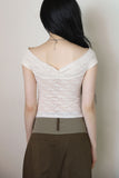 Rose lace shoulder sleeveless