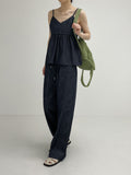 [non-fade] Frill Selvedge Bustier Sleeveless