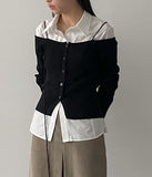 Tobleron Ribbed Off-Shoulder Knit