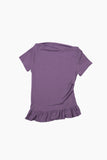 Drape frill slim tee