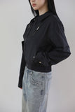 Biker blouson crop jacket