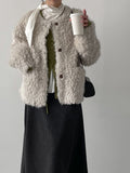 Jacqueline Round Overfit Fur Jacket