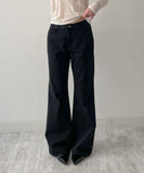 405 Cut-out Bootcut Wide Denim Pants