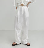 Zed two-way banding nylon slacks