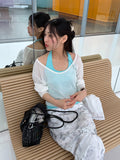 Raw Flower H-line Long Skirt