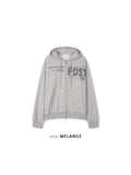 Post Printed Zip Hoodie