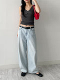 516 Washed Wide Denim Pants