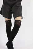 Hhigh-teen lace knee socks