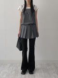 Striped Pleated Bustier One-Piece
