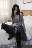 Check layered skirt