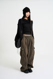 Double stitch cargo banding pants