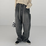 [unisex] Slit stopper wide pants