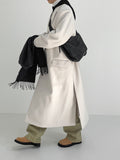 [unisex] Deep Slit Overfit Double Long Coat
