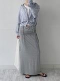Melon Stripe Hood Shirt