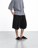 Cross Pleated Sweat Shorts