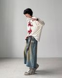 Grease Damage Bermuda Denim