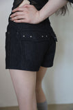 Studded Cotton Mini Shorts