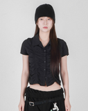 SCULPT SHIRRING SHIRT