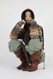 Knit hoodie balaclava
