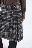 Chess check wrap skirt