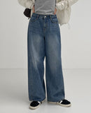 606 Balloon Wrinkle Wide Denim Pants