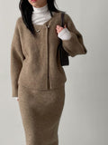 [SET] London Knit Cardigan Two-Piece