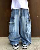 Ghost Washing Cargo Banding Denim