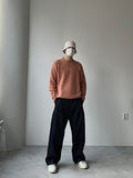Two-Tuck Raw Wide Denim