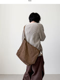 Suede Messenger Bag