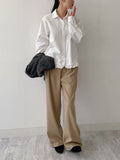 Peach Frill Loose-Fit Shirt