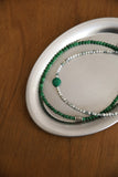 Green bead necklace
