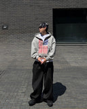 Crop Stars and Stripes Hood Zip-Up